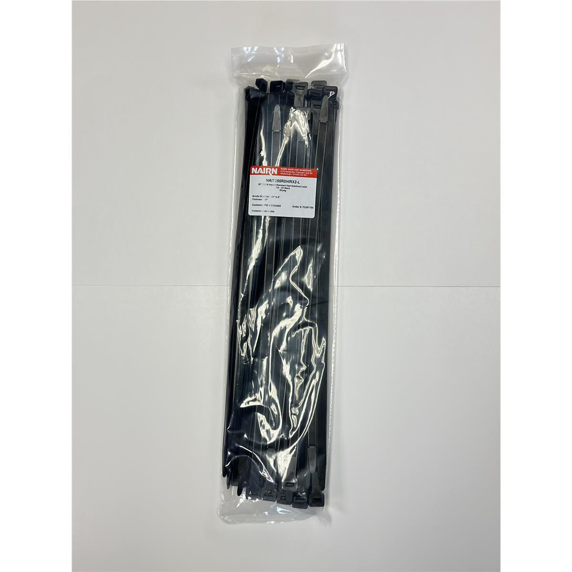 Nairn Heat Stabilized Cable — 20in., 250-Lb. Impact Resistant, 50 Pcs, Model# NAIT255R0HIRX2-L
